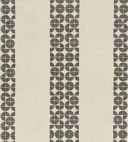 Fairmont Stripe Embroidery Fabric by Anna French Black