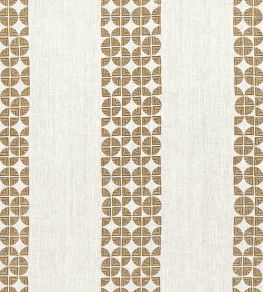 Fairmont Stripe Embroidery Fabric by Anna French Bronze