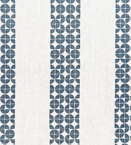 Fairmont Stripe Embroidery Fabric by Anna French Navy
