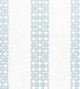 Fairmont Stripe Embroidery Fabric by Anna French Soft Blue