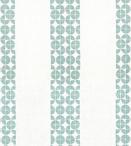Fairmont Stripe Embroidery Fabric by Anna French Teal