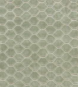 Faraday Velvet Fabric by Sanderson Smog Blue