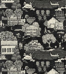 Farmingdale Wallpaper by Anna French Black