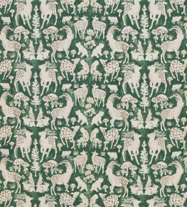 Fauna and Fungi Fabric by Jim Thompson No.9 Green