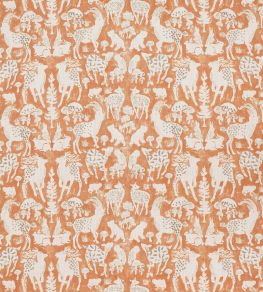 Fauna and Fungi Fabric by Jim Thompson No.9 Terracotta