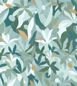 Fauve Wallpaper by Caselio Vert Emeraude Dore