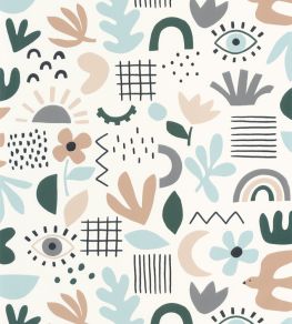 Feel Good Wallpaper by Caselio Bleu Vert