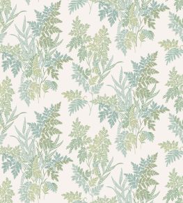 Fern Craze Fabric by Nina Campbell Aqua/Eucalyptus