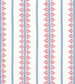 Fern Stripe Fabric by Anna French Red and Blue