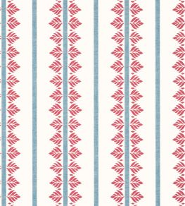 Fern Stripe Wallpaper by Anna French Red/Blue