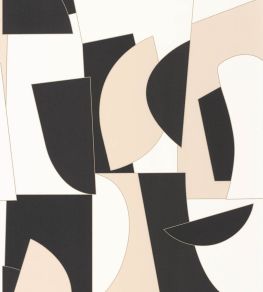 Figures Wallpaper by Caselio Blanc Noir Or