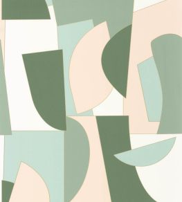 Figures Wallpaper by Caselio Vert Herbier Or