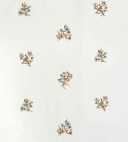 Flax & Field Posy Voile Fabric by Volga Linen Multi/Oyster