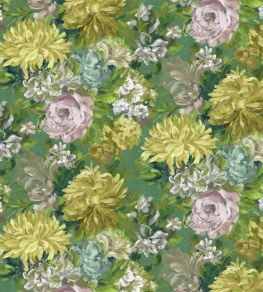 Fleur D'Artistes Fabric by Designers Guild Vintage Green