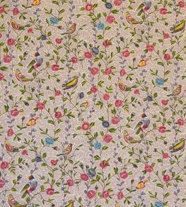 Fleurs Et Oiseaux Fabric by Casal Grenat-Rose