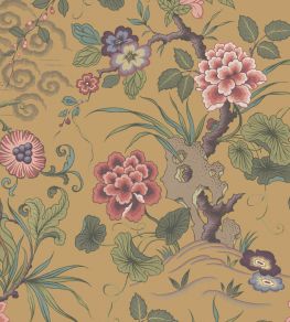 Fleurs Orientales Wallpaper by Warner House Gold