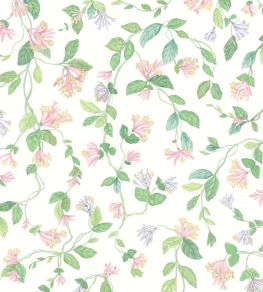 Flora Wallpaper by Cole & Son Blush, Sage, & Mulberry on Cream