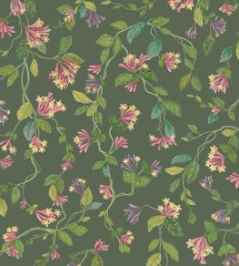 Flora Wallpaper by Cole & Son Fuchsia on Racing Green
