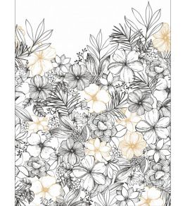 Flores Mural by Caselio Noir Effect Dore