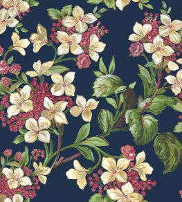 Flowery Wallpaper by Coordonne Navy