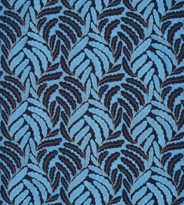 Folia Embroidery Fabric by Jim Thompson Turquoise