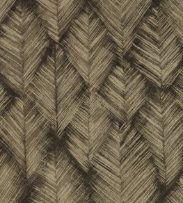 Folius Wallpaper by Clarke & Clarke Charcoal/Gilver