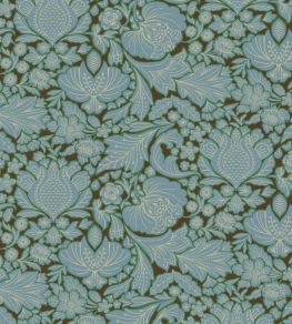 Folk Floral Fabric by Parker & Jules Day Blue
