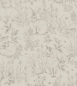 Forest Friends Wallpaper by Borastapeter Parchment