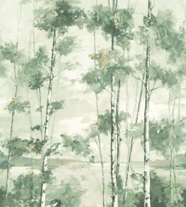 Foret Boreale Mural by Casadeco Vert Eucalyptus