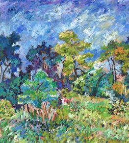 Foret Impressionniste Mural by Designers Guild Cobalt