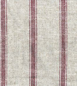 Forfar Stripe Fabric by Ian Mankin Garnet