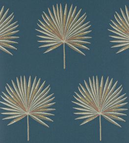 Fortunei Wallpaper by Jane Churchill Navy/Silver