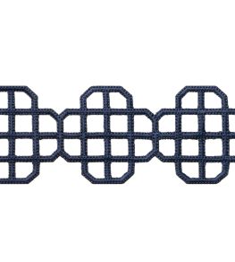 Fret Applique Trimming by Thibaut Navy
