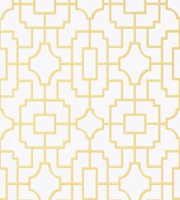 Fretwork Wallpaper by Thibaut Yellow