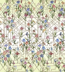Fretwork Garden Panoramic Mural in Citron by Christian Lacroix Citron