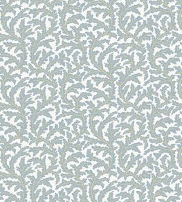 Frond Ogee Fabric by Josephine Munsey Light Blue