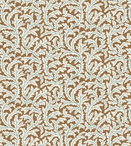 Frond Ogee Fabric by Josephine Munsey Orange and Blue