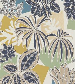 Frondoso Wallpaper by Osborne & Little Petrol/Gold