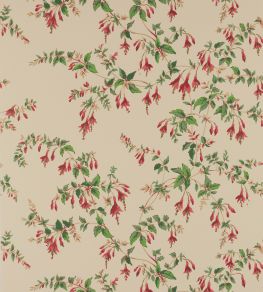 Fuchsia Wallpaper by Colefax and Fowler Red/Forest