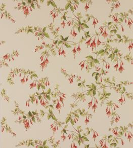 Fuchsia Wallpaper by Colefax and Fowler Tomato/Green