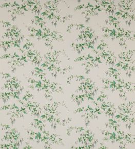 Fuchsia Linen Fabric by Colefax and Fowler Silver/Leaf
