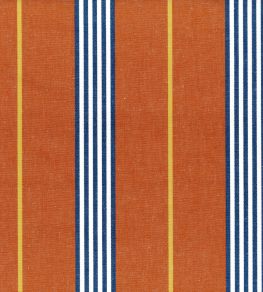 Gallery Stripe Fabric by Ian Mankin Rust
