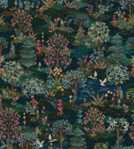 Garden Infinito Wallpaper by Eijffinger Dark Blue