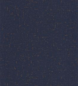 Gaze Metal Wallpaper by Caselio Bleu Nuit Cuivre