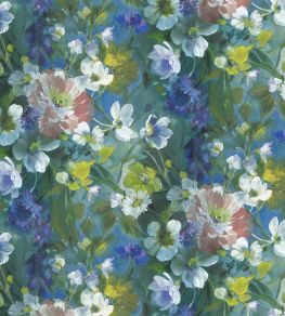 Gladys Blossom Fabric by Designers Guild Cobalt