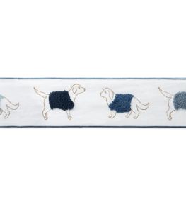 Goldador Boucle Border Trimming by Samuel & Sons Indigo
