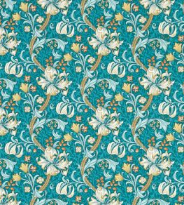 Golden Lily Wallpaper by Clarke & Clarke Teal