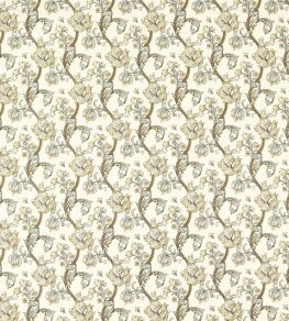 Golden Lily Embroidery Fabric by Clarke & Clarke Dove