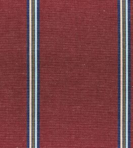Gouache Stripe Fabric by Ian Mankin Claret