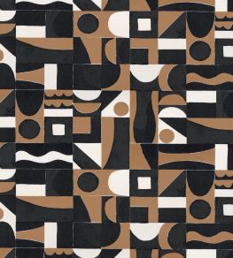 Gourna Wallpaper by Casamance Noir/Mordore
